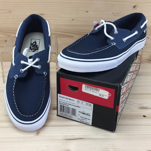 vans zapato del barco navy
